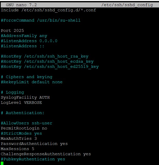 Конфигурация SSH